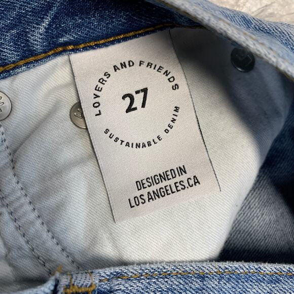 Lovers and Friends Devon High Rise 90s Cut Off Jean Shorts Sz 27 - Picture 6 of 7